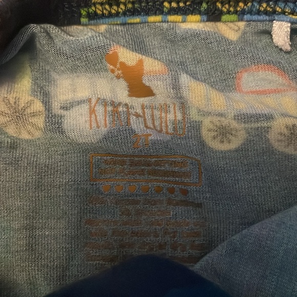 Kiki + Lulu bamboo navy train zipper pajamas, 2T - Picture 2 of 2